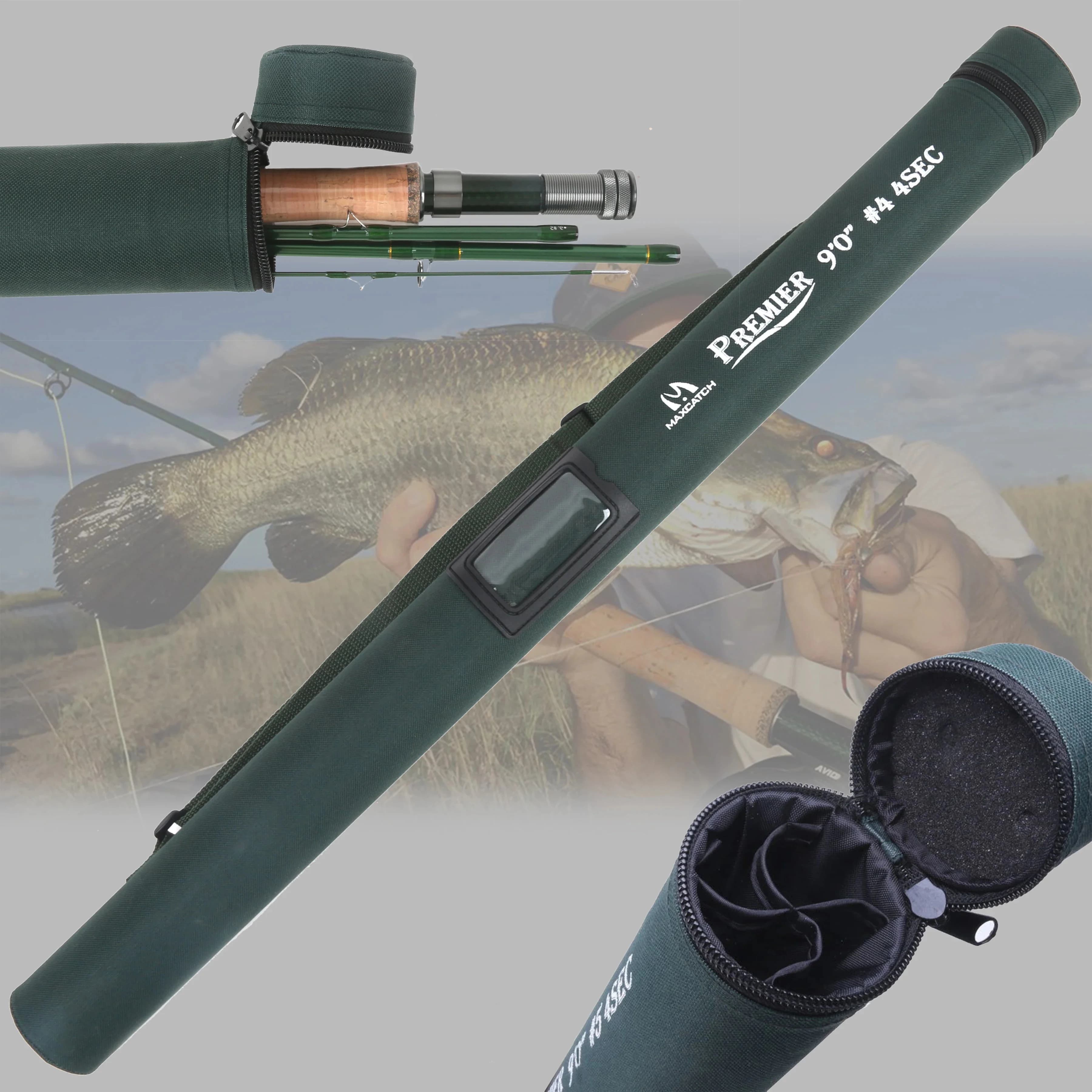 Canne à mouche 3-12wt 2.7m Maximumcatch - Action rapide fibre carbone 36T 4 sections portable avec tube