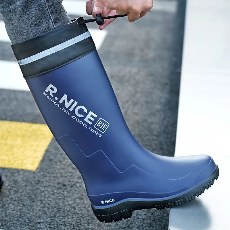 Bottes de pêche homme High-Tube imperméables anti-dérapantes renforcées pour chantier et fruits de mer
