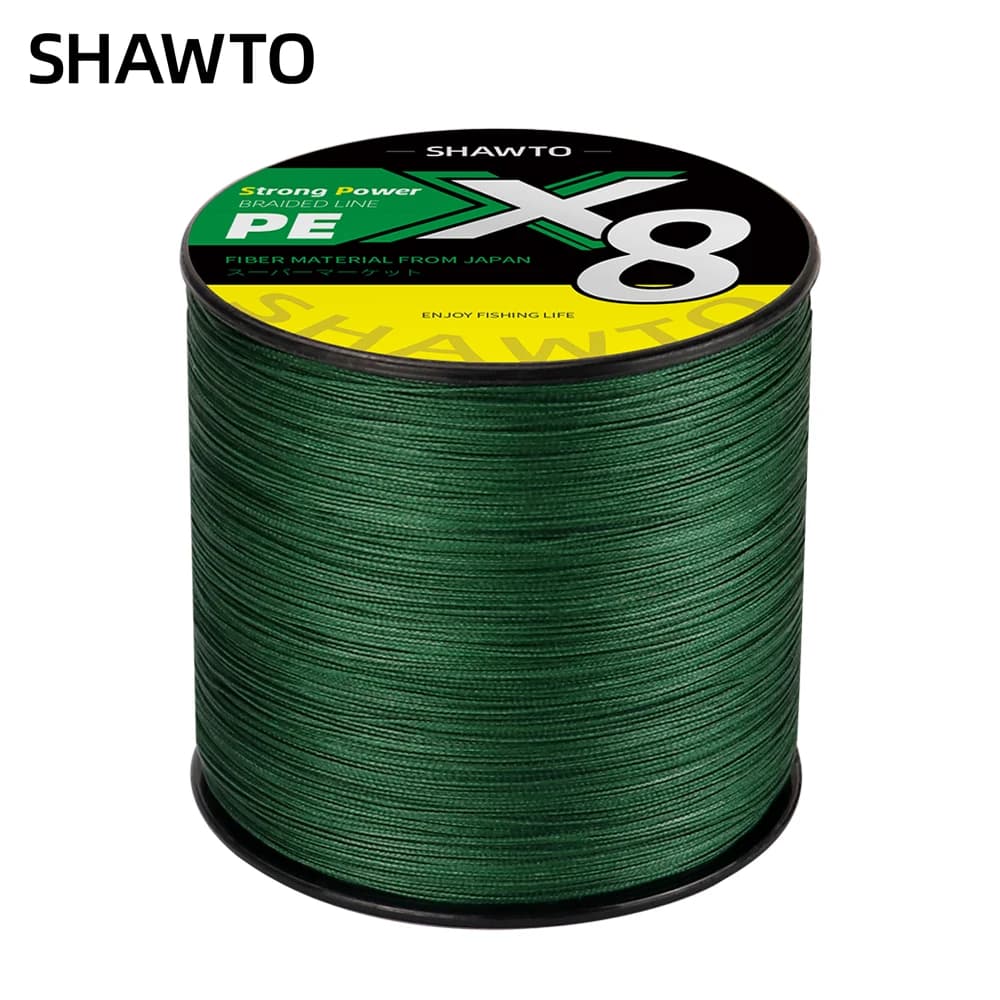 Shawto Ligne tressée 8 brins 150M-1000M - Fil de pêche multifilament soie pour tous types de pêche
