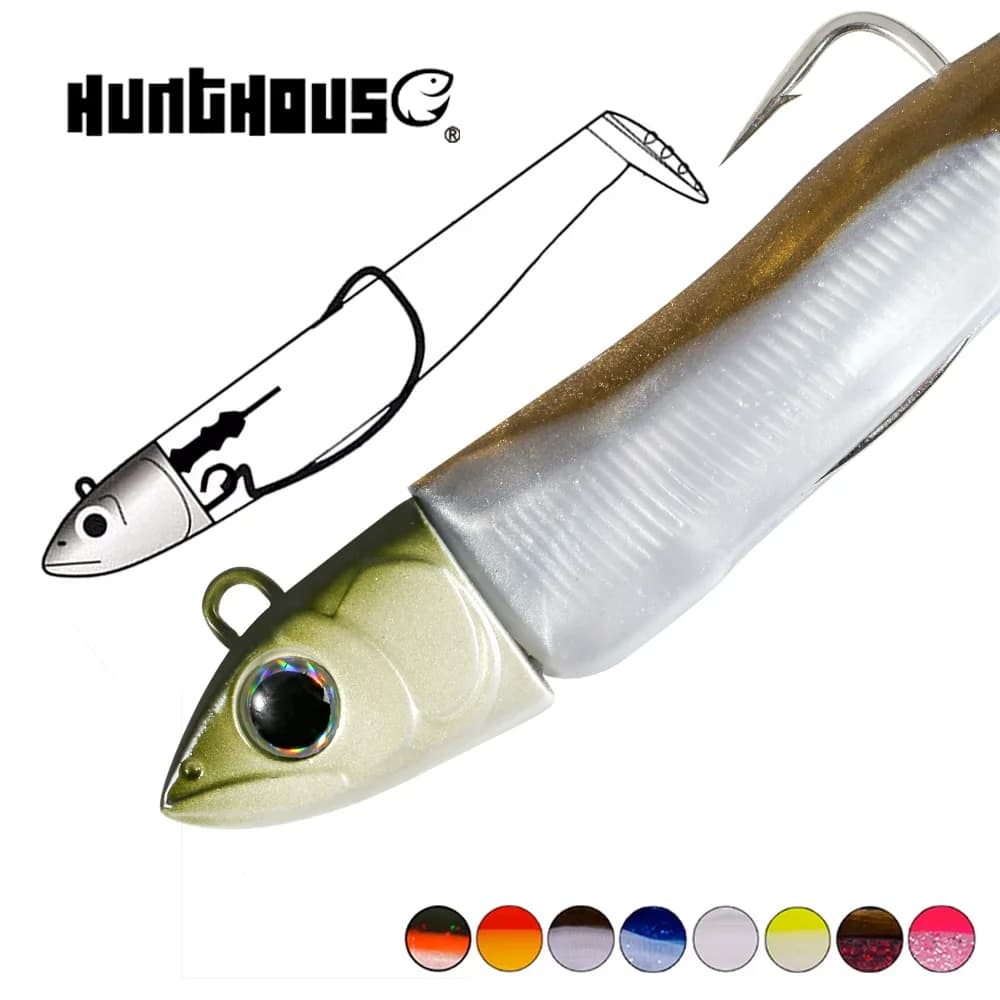 Leurre Souple Hunthouse Easy Shiner 7g à 120g : Appât de Pêche pour Bass, Brochet et Carnassiers