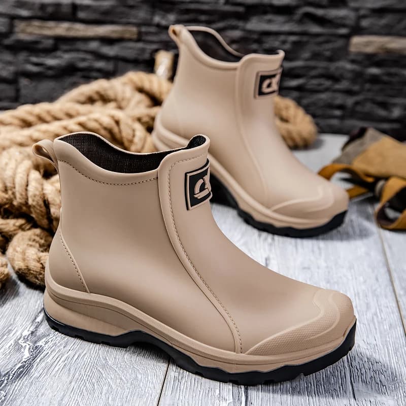Chaussures de pluie unisextes résistantes printemps automne - Bottes mode casual grandes tailles homme femme