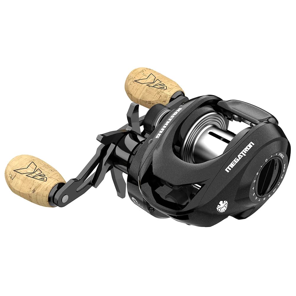 Moulinet baitcasting KastKing Royale MegaTron 7.2:1 pour lancer longue distance, drague 8kg aluminium