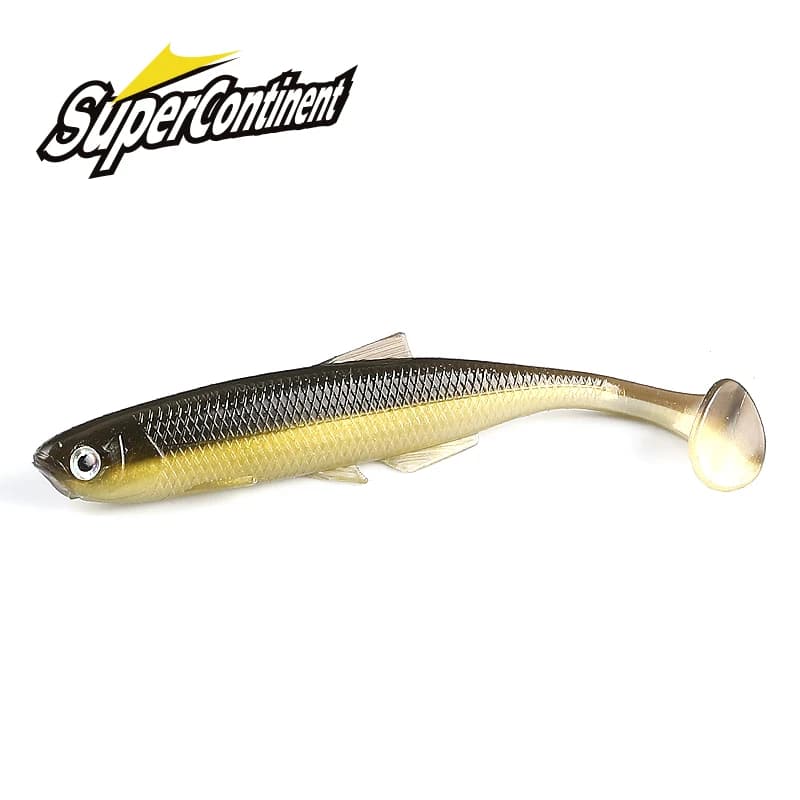 Leurre souple ShadTeez T-tail 5cm-12cm - soft lure avec yeux 3D pour brochet et sandre
