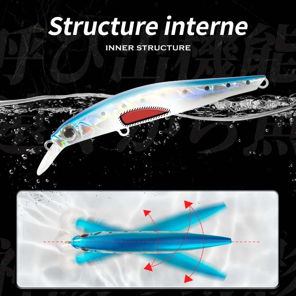 Leurre de pêche truite et bar leurre dur jerkbait coulant Artist Minnow 70mm 7g pour pêche
