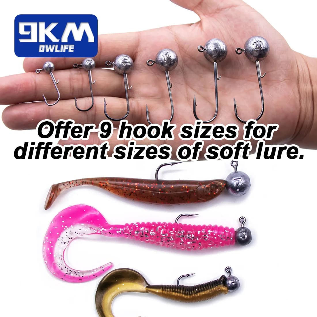 Ned rig jig hook 5~20 pièces leurres souples appâts vers pêche eau douce salée longue tige tête plombée
