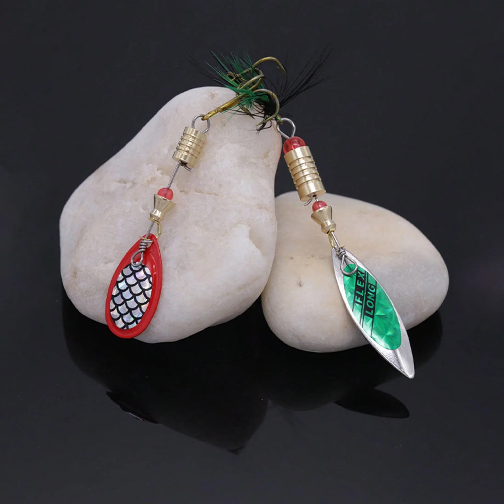Set 10 cuillères spinner métalliques pour brochet - Spoonbaits et crankbaits kit complet