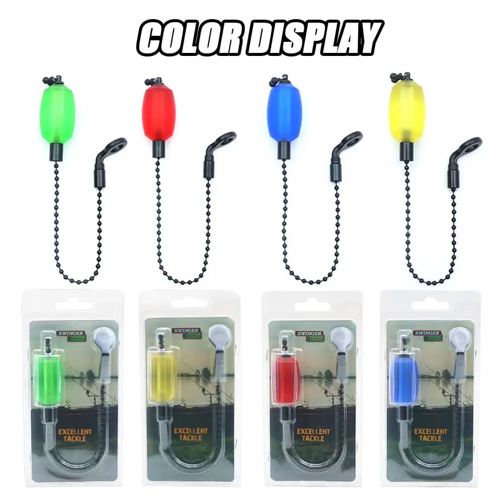 Bobbin Swinger avec chaîne acier pour pêche carpe - Indicateur de touche précis pour pêche au coup