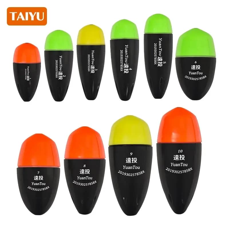 Set flotteurs lumineux TAIYU haute sensibilité réglables - Bouées électroniques étanches rouge et vert pêche