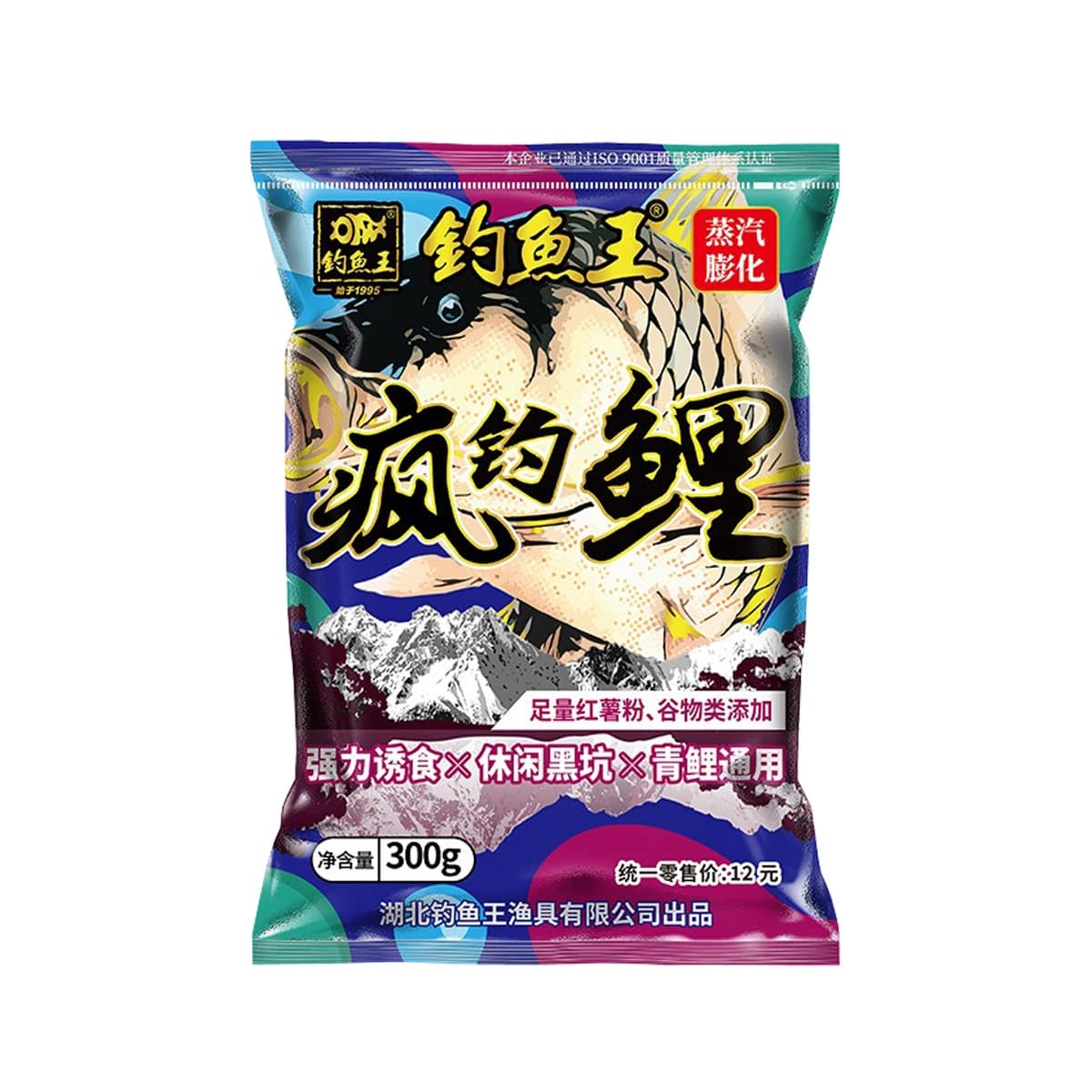 Appât Fishing King Crazy Carp 300g à la patate douce et viande d'escargot pour pêche printemps-été