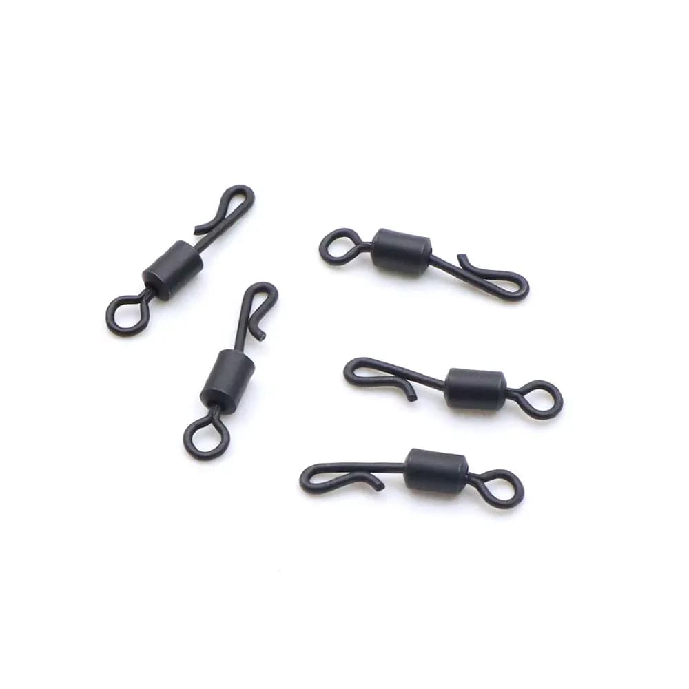 Émerillons pour montage carpe cheveu avec manchons connecteurs accessoires terminal tackle changement rapide