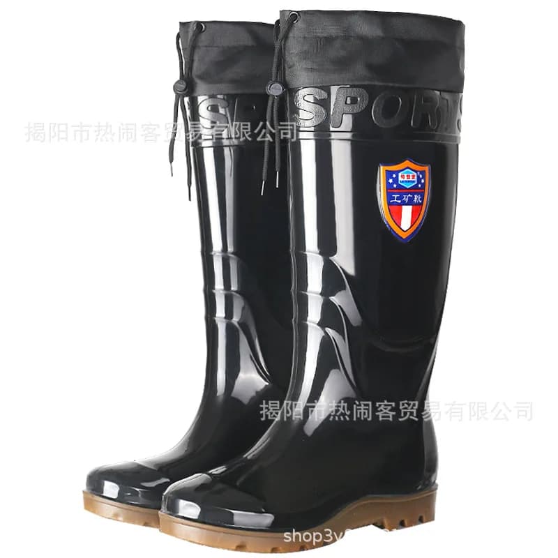 Bottes de pluie homme imperméables antidérapantes hautes pour travail et protection pluie matériau durable