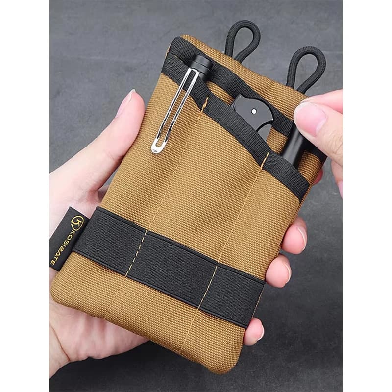 Sac banane tactique EDC pour pêche et outdoor - Organisation compacte clés cartes