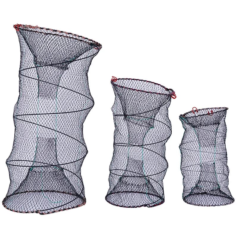 Piège à poissons pliable et télescopique 40x80 cm pour écrevisses crabes et crevettes