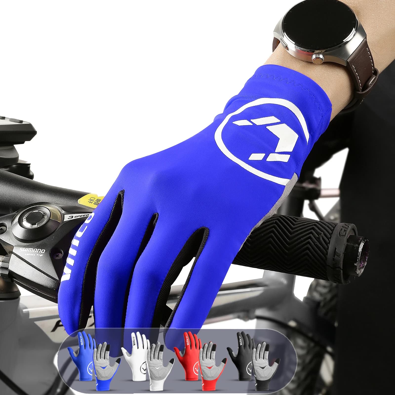 Gants protection solaire été fins respirants anti-UV unisexes pour conduite et vélo couleurs variées