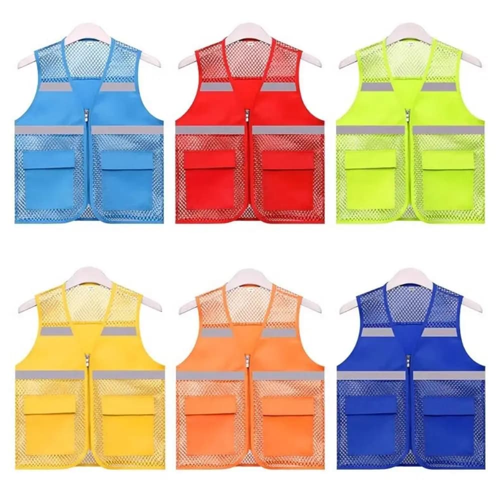 Gilet de running haute visibilité multicolore - Veste de sécurité respirante pour pêche sportive et outdoor