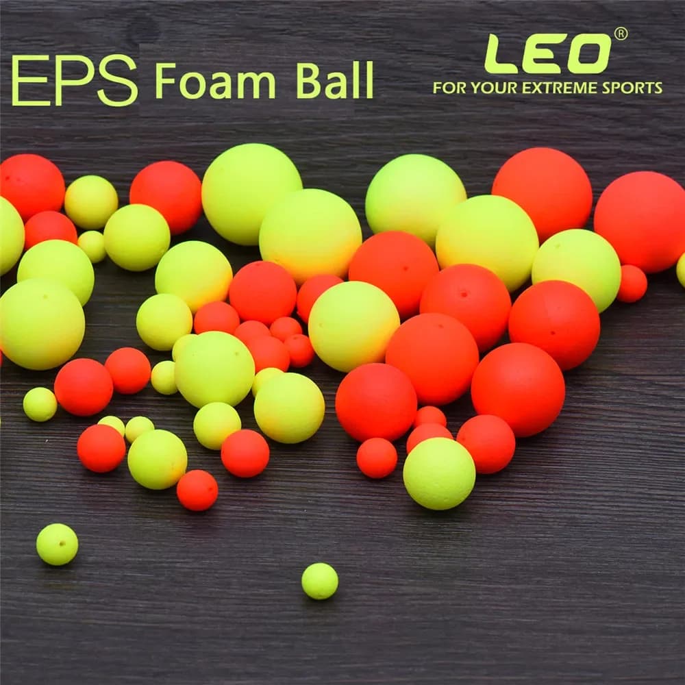 100 flotteurs boules polystyrène EPS 6.5mm-27mm - flotteurs pêche extérieur flottabilité réglable