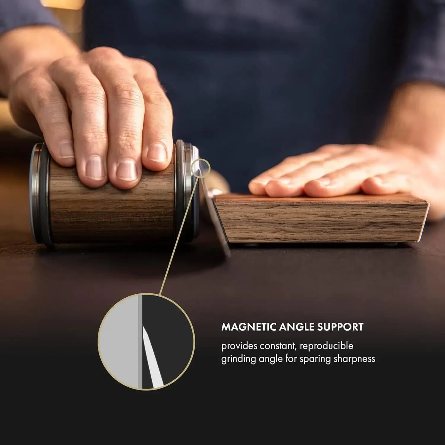 Affûteur de couteaux magnétique avec pierre diamant 15° et 20° - Kit complet pour cuisine pêche