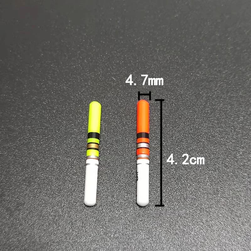 10 bâtons lumineux LED pour flotteurs de pêche de nuit, avec piles CR322 incluses, accessoires lumineux