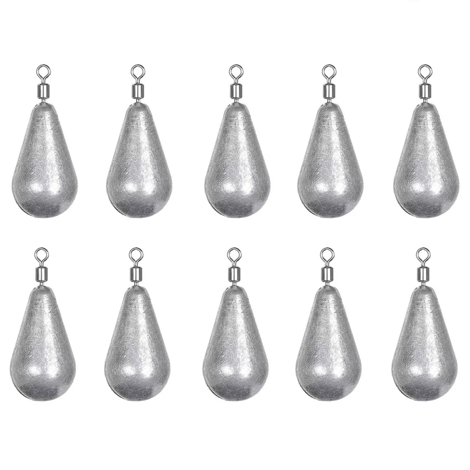 Lot de 10 plombs souples pour leurres de 3.5g à 20g | Poids pour pêche du