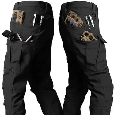 Pantalon cargo polaire militaire hiver pêche - Peau de requin imperméable pêche froide