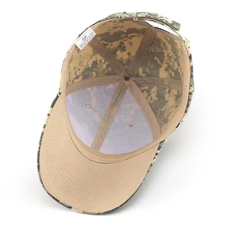 Casquette militaire tactique camouflage pêche - Chapeau baseball armée paintball pêche réglable protection UV
