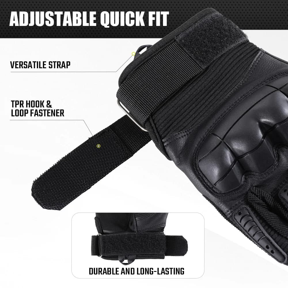 Gants tactiques pleine main écran tactile pêche vélo airsoft - Cuir PU antidérapant hommes