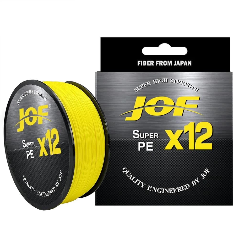 Ligne de pêche tressée JOF X12 500m 300m 12 brins multicolore pour mer et eau salée,