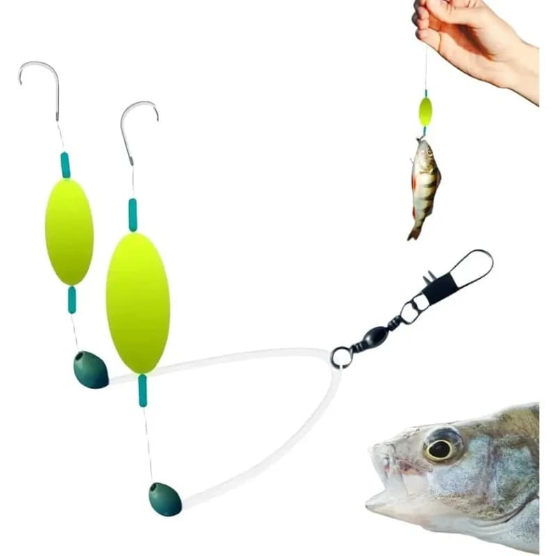 Double hook hair rig Iseni anti-fond tailles 4/7/9/12 - Montage suspension prêt à pêcher pour carpes