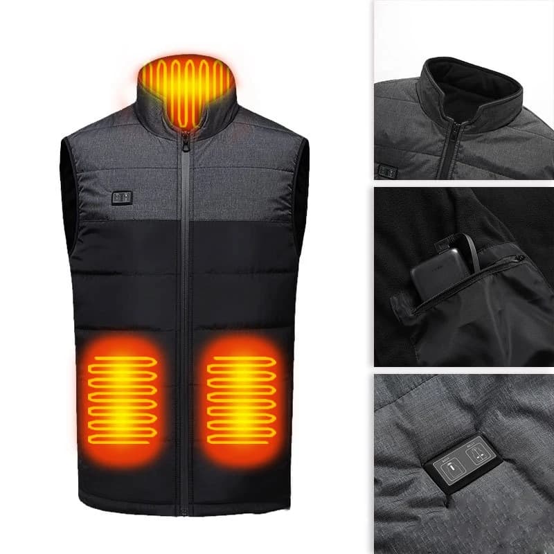 Veste chauffante femme 21 zones chauffantes - Vêtement thermique outdoor flexible - Randonnée pêche hiver