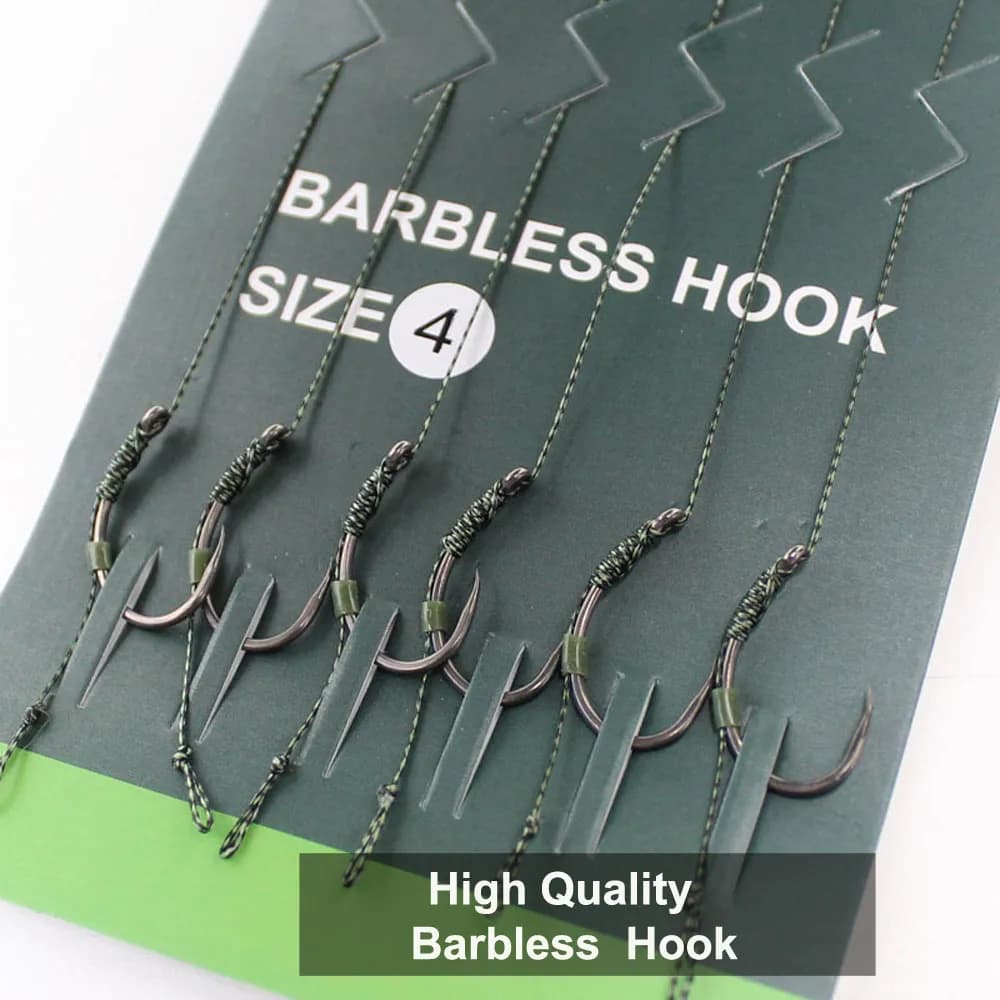 6 montages prêts à pêcher pour carpe - bas de ligne et terminal tackle accessoires pêche