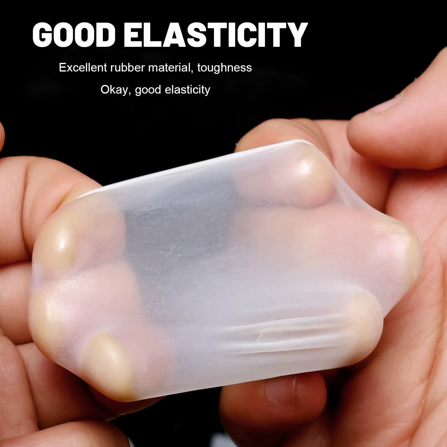 Doigtier transparent ultra-fin glacé anti-dérapant sans poussière pour protection ongles pêche travail extérieur