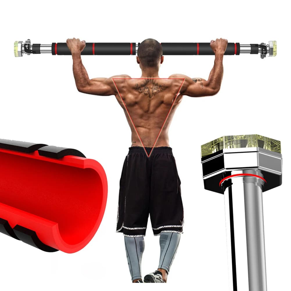 Barre de traction porte ajustable 25-33 cm - Barre fixe lourde pour entraînement force à domicile