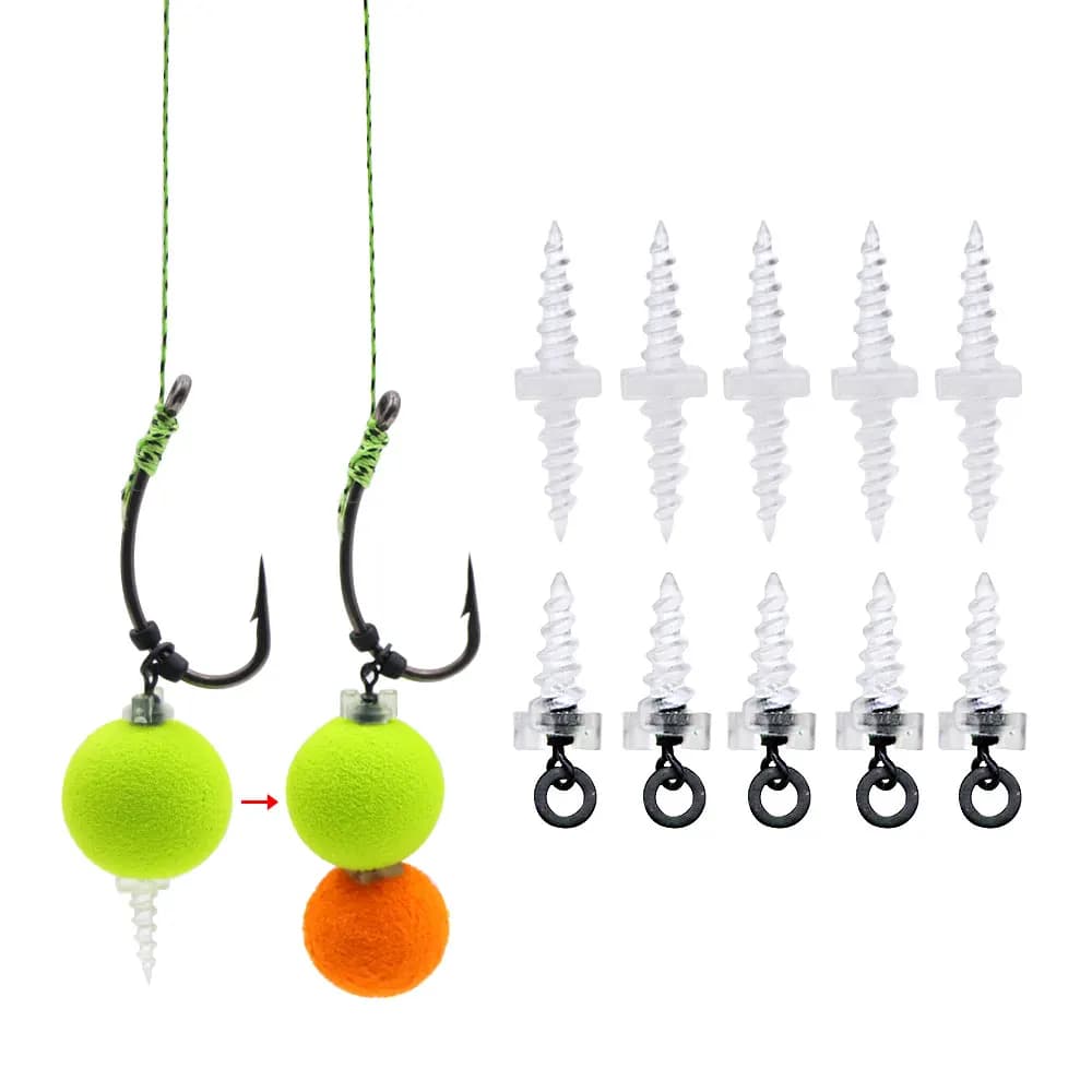 20 vis double écrous carp fishing boilies montage cheveu accessoires pêche au coup amorce connecteur