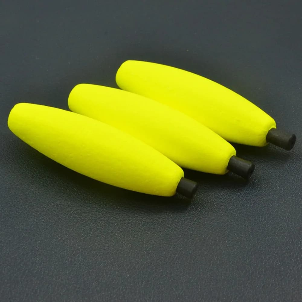 10 flotteurs de pêche en mousse dure avec bouchon pipe pour mer et rivière - S M L XL - Léger et flottable