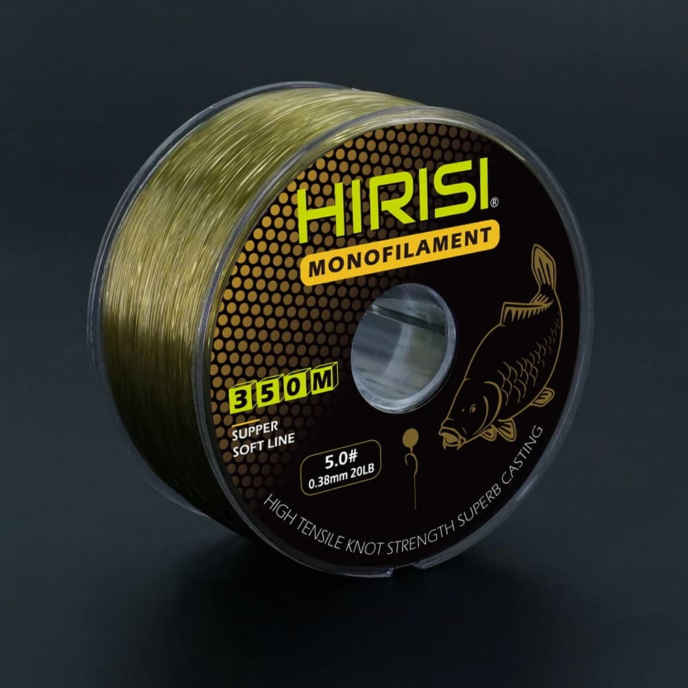 Ligne de pêche monofilament Hirisi 350m haute résistance 12-20LB pour carpe et carnassiers