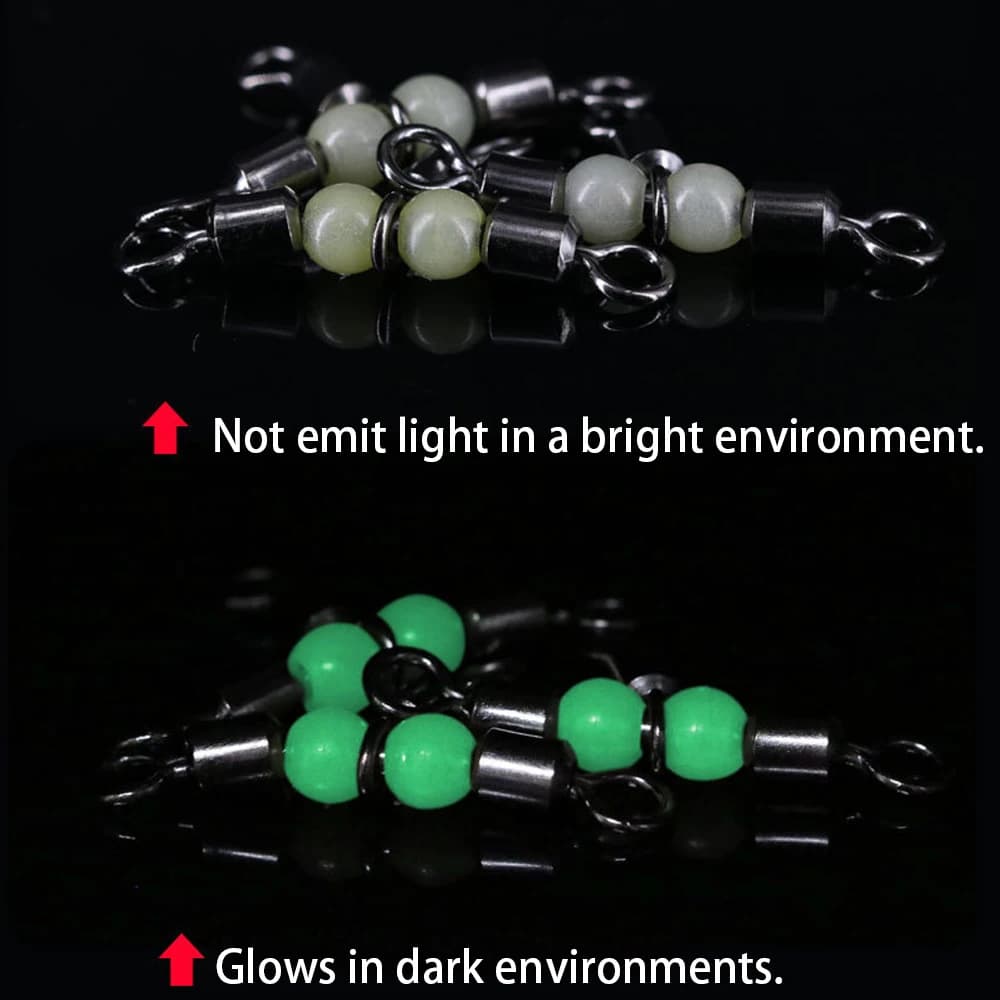 Accessoires pêche 10 pièces émerillons triple roulement à billes DNDYUJU connexion fluide équipement