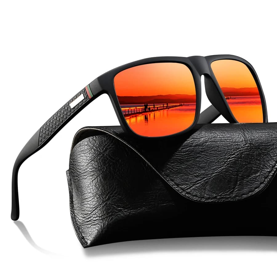 Lunettes carrées classiques fashion homme femme - Légeres, colorées pour conduite, pêche et outdoor