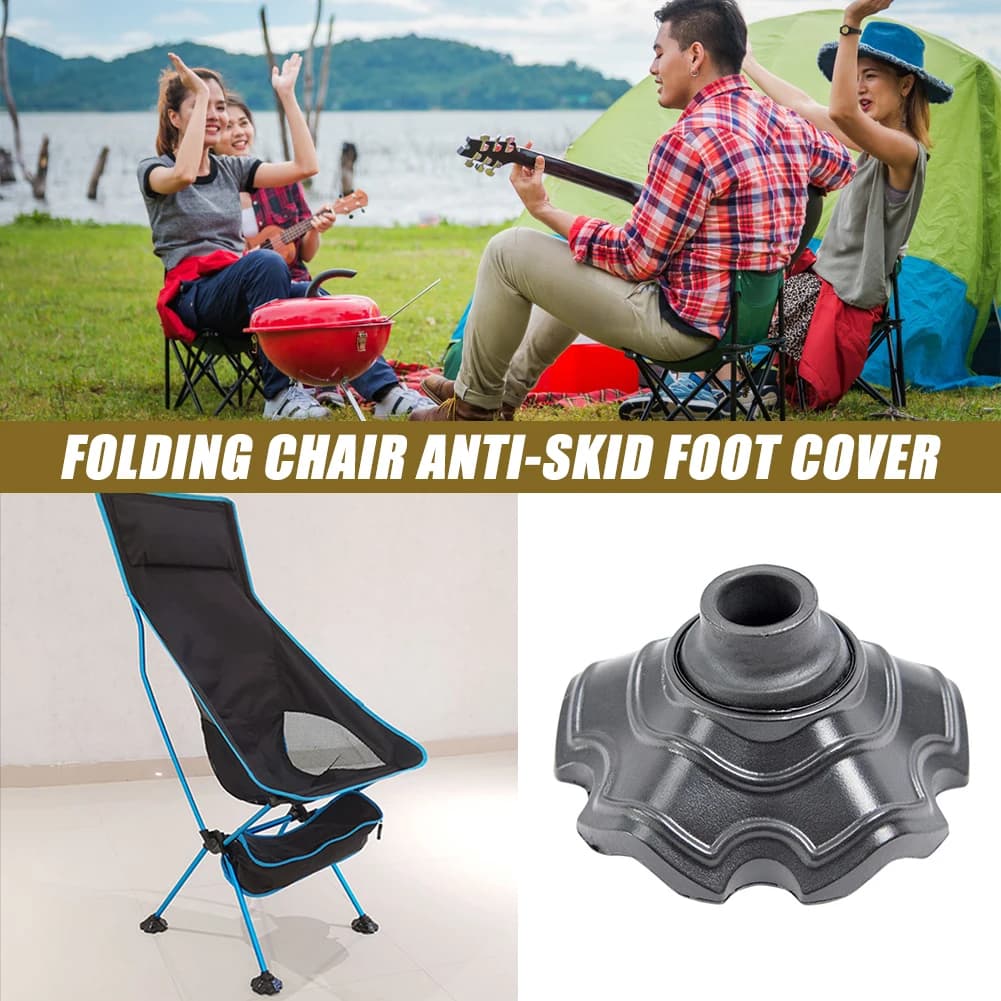 Protège-pieds réglables anti-dérapants pour chaises pliantes camping et pêche 1 à 4 pièces