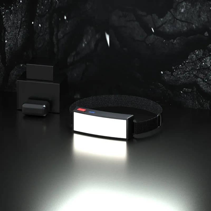 Lampe frontale COB portable rechargeable USB multifonction pêche camping escalade randonnée