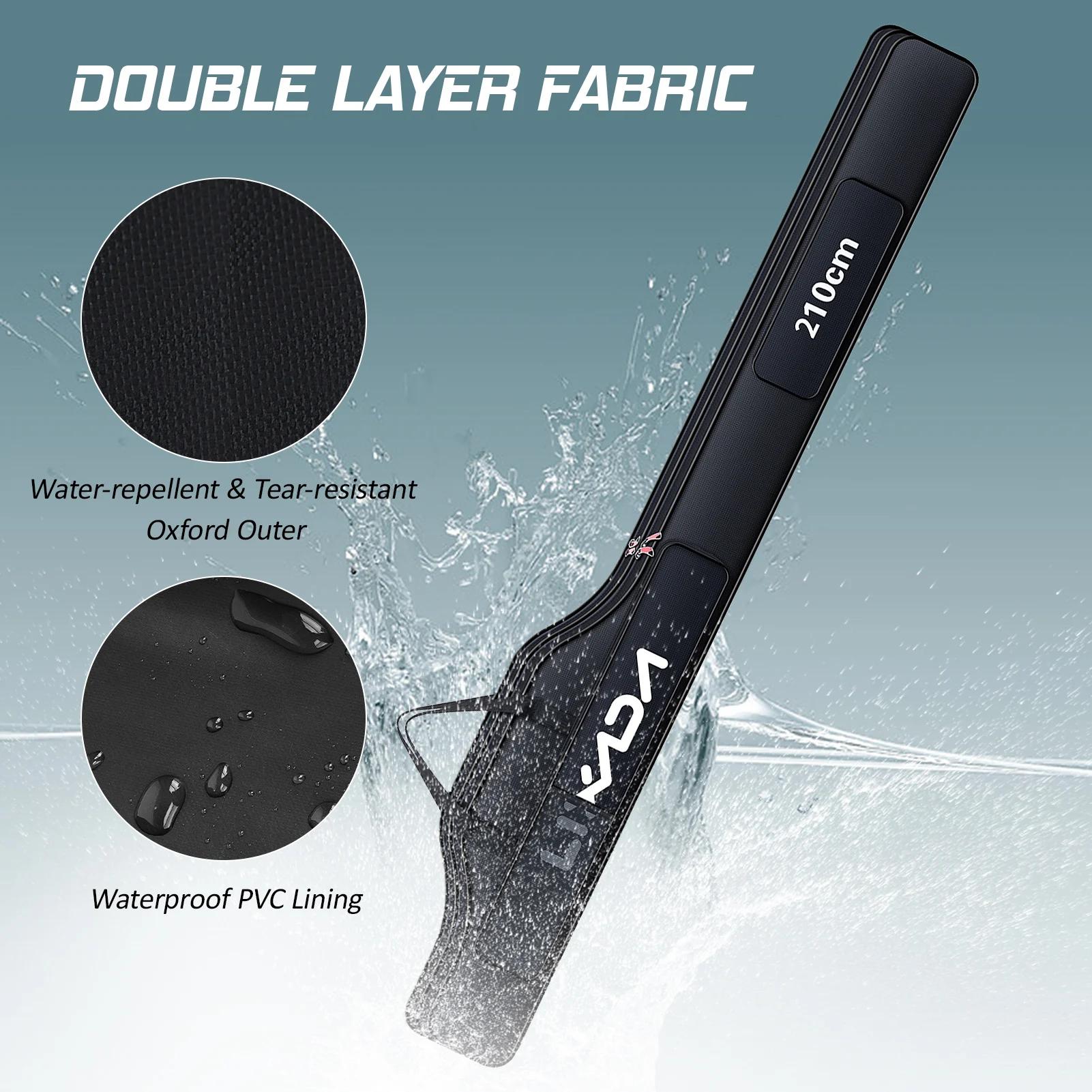 Sac de pêche Lixada pliable 190cm pour cannes et matériel - Grand rangement transportable
