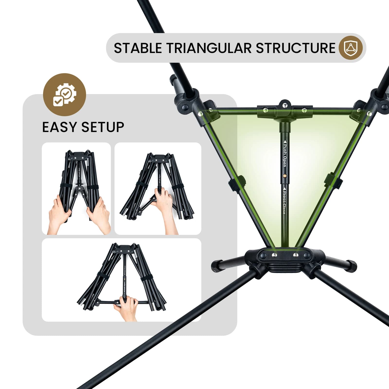 Chaise OneTigris Tigerblade pour pêche - Siège pliable robuste pêche trekking activités extérieures confortable