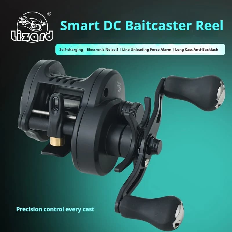 Moulinet Lizard Black Myth DC Baitcasting - Pêche au leurre longue distance avec charge automatique