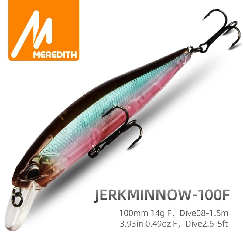 Leurre flottant minnow jerkbait 14g 24 couleurs profondeur 0.8-1.0m pour pêche professionnelle qualité