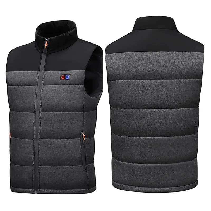 Doudoune chauffante 2025 pour homme et femme, 11 zones de chaleur, batterie USB, veste thermique réglable