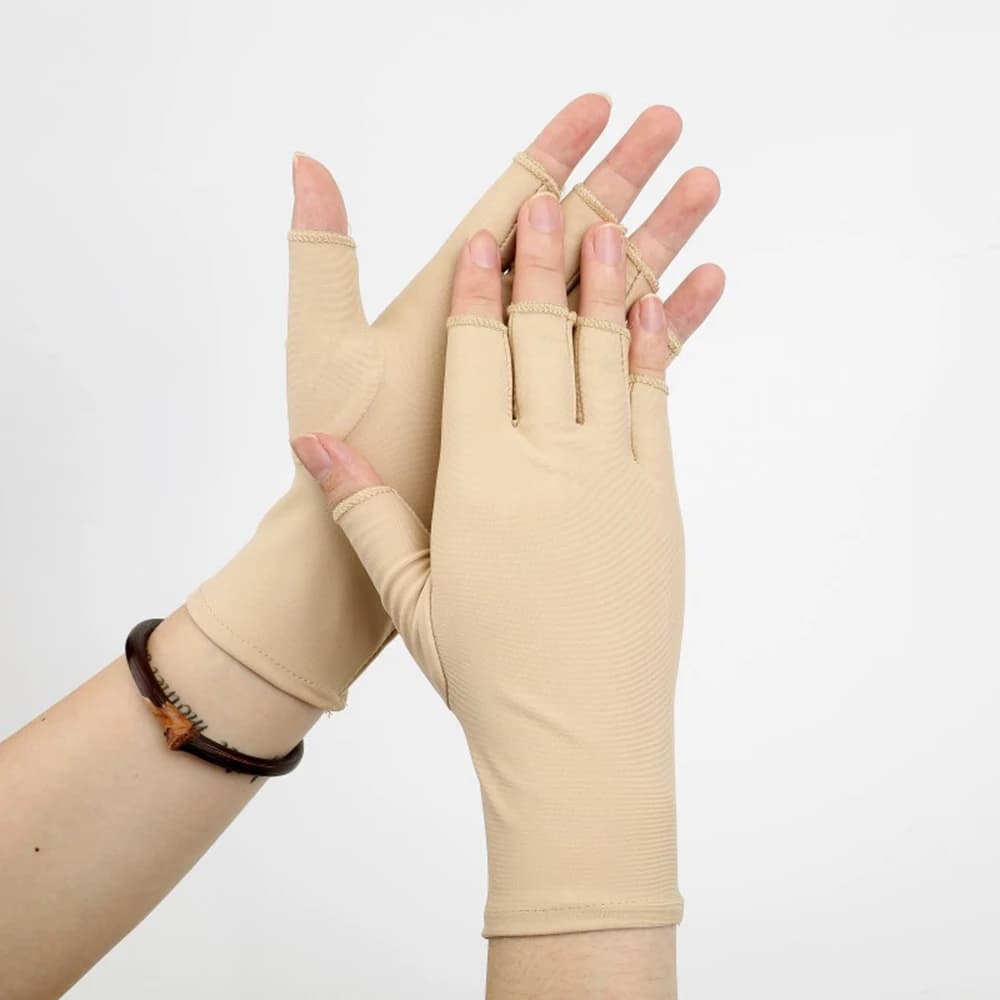 Gants demi-doigts été pêche conduite légers respirants anti-UV protection solaire doigts libres
