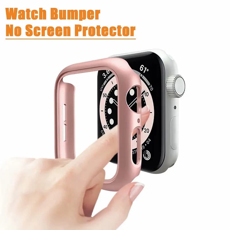 Coque de protection PC pour Apple Watch 45mm 41mm 44mm - Accessoire bumper étanche série 7 SE 6 5