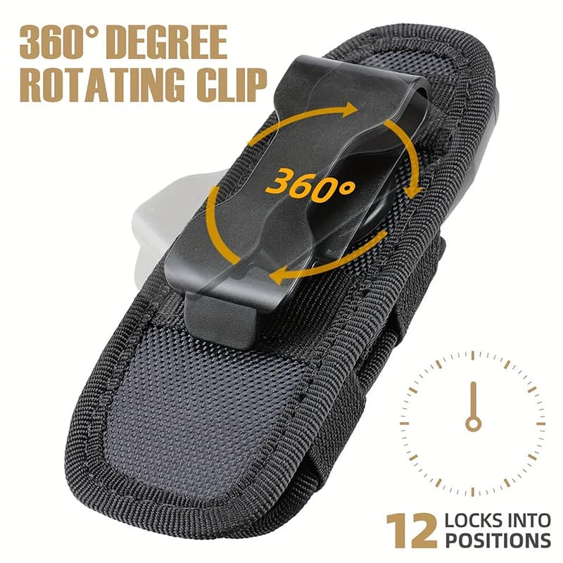 Housse lampe torche tactique réglable - Protection étanche pour pêche nocturne