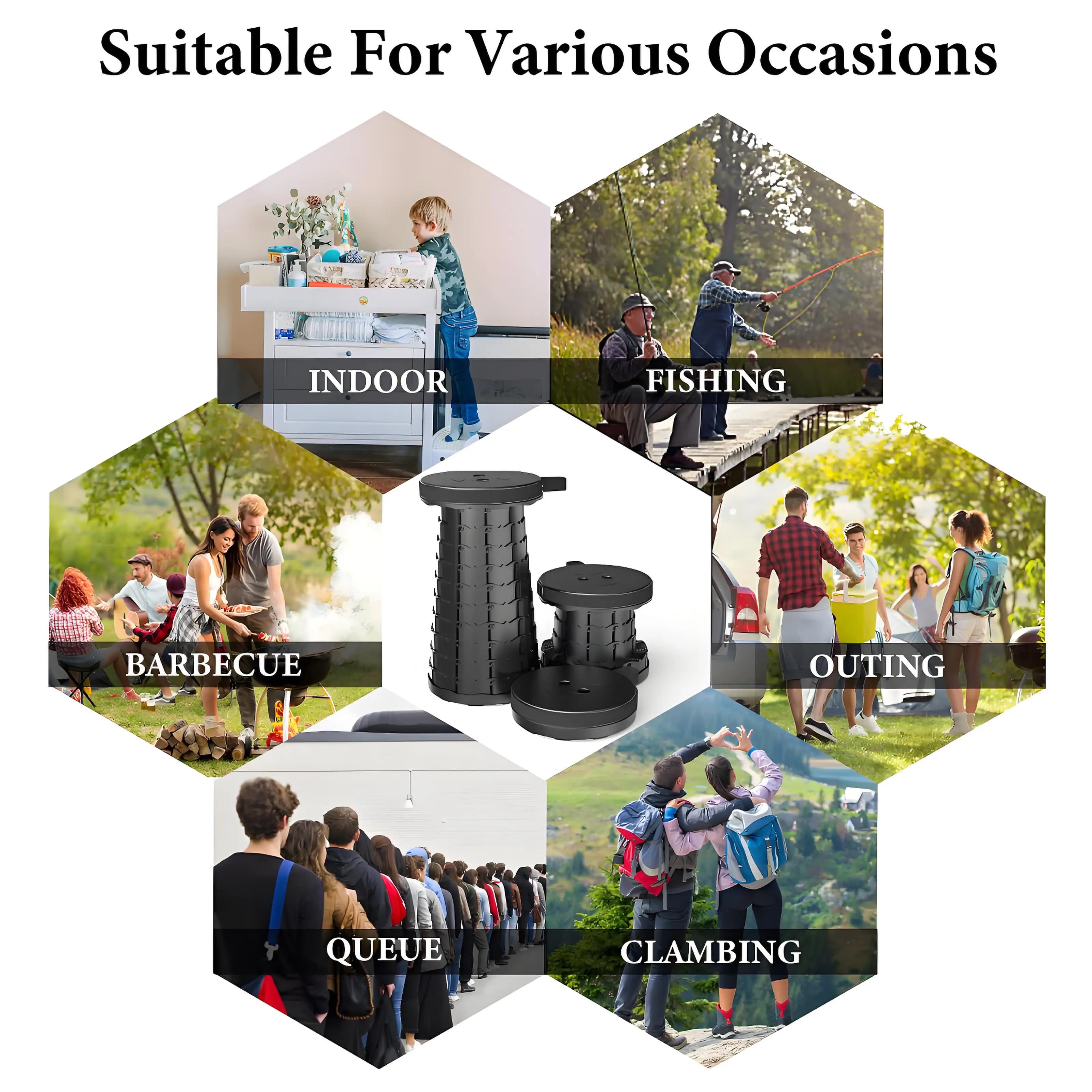Tabouret pliant portable ultra-léger - Siège compact pour pêche, randonnée et transports