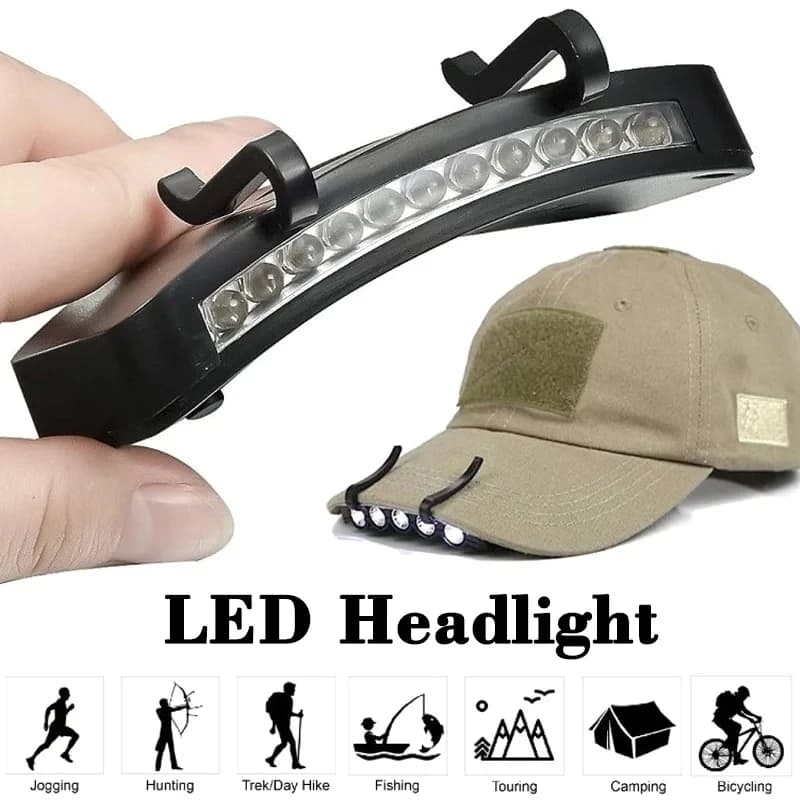 Lampe LED HOMEFISH à clipser sur casquette pour pêche et chasse nocturne