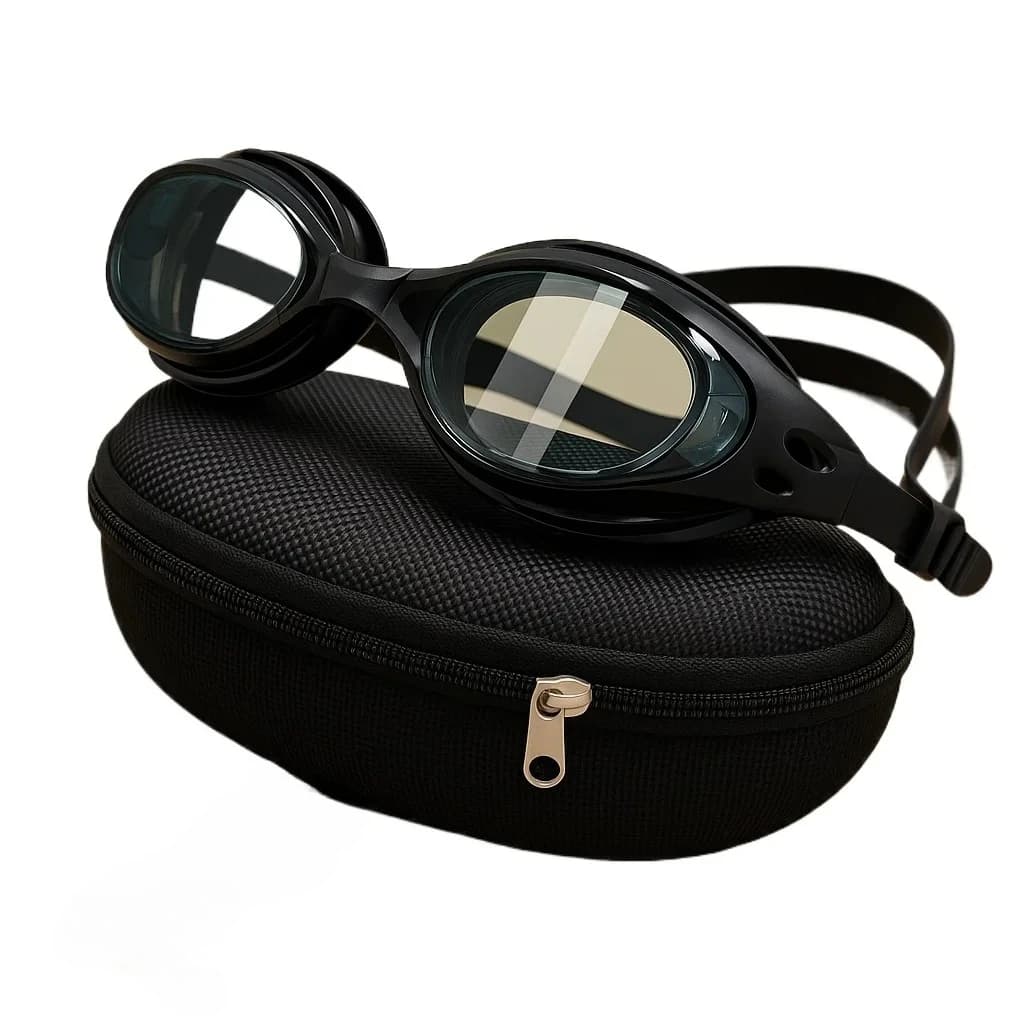 Lunettes de natation anti-buée ajustables pour adultes et adolescents - Design étanche confortable piscine mer